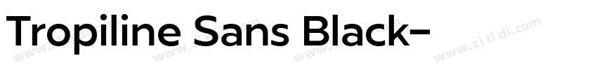 Tropiline Sans Black字体转换